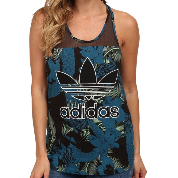 adidas Tops - Adidas Originals Hawaii Floral Racerback Tank Top